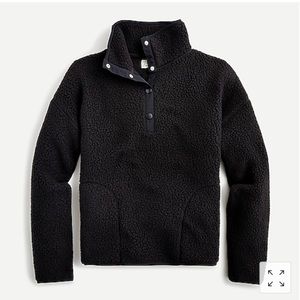 J Crew Polartec® sherpa fleece half-snap pullover